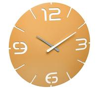 TFA Dostmann Contour Design, 60.3536.07, Radio-Controlled Wall Clock with Numbers and Hour Markers, Yellow, Black/White, Ø 350 x (H) 35 mm