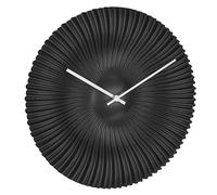 TFA Dostmann Designer Wall Clock Rococo 60.3031.01 Analogue Design Exclusively for TFA Extravagant Modern Quartz Clock Matte Black 33 cm