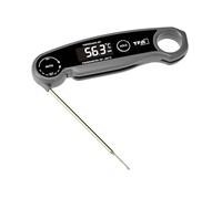 TFA Dostmann Digital Grill Thermometer Thermo Jack Jet 30.1069 Meat Thermometer Kitchen Thermometer Core Temperature BBQ USB Rechargeable Washable Grey