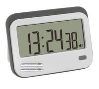 TFA Dostmann Digital Timer with Stopwatch and Alarm Clock, 38.2052.02, up to 23h/59min/59s, with Eyelet for Lanyard, Timer Alarm Clock, with LED Warning Light and 2 Volume Levels, Magnetic (White with