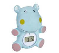TFA Dostmann HIPPO 30.2034.14 Digital Bath Thermometer for Babies, Also Suitable for Children/Seniors, Also for Pools/Hot Tubs, Hippo Shape, 9.8 cm High, Blue