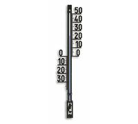 TFA Dostmann Outdoor Thermometer Analogue 12.6003.01.91 Weatherproof Garden Thermometer for Conservatory, Balcony, Patio, with Mounting Hardware Black