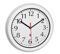 TFA Dostmann Outdoor Wall Clock 60.3542.02 Radio-Controlled Wall Clock, Weather-Resistant, with Glass Cover, White, (L) 305 x (W) 56 x (H) 305 mm