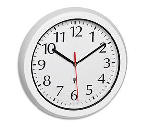 TFA Dostmann Outdoor Wall Clock 60.3542.02 Radio-Controlled Wall Clock, Weather-Resistant, with Glass Cover, White, (L) 305 x (W) 56 x (H) 305 mm