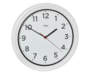 TFA Dostmann Outdoor Wall Clock Waterproof 60.3078 Outdoor Clock, UV Resistant, Quartz Clock without Radio, for Swimming Pool, Patio, Garden, Balcony, 30.5 cm Diameter, Easy to Read, White