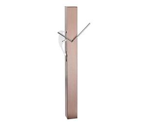 TFA Dostmann Picus 60.3062.51 Analogue Pendulum Chrome Plated Woodpecker Modern Design Wall Clock Rose Gold, Aluminium, (L) 246x (B) 75 x (H) 653 mm