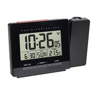 TFA Dostmann Projection Alarm Clock, Wireless Digital Alarm Clock with Projection, 60.5016, with Temperature Display, Snooze, Multilingual Day of the Week, Adjustable Display Lighting, Black