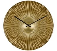 TFA Dostmann Rococo 60.3031.53 Analogue Designer Wall Clock Modern Fan Look Extravagant Golden Dial Quartz Clock Gold 33 cm