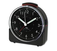 TFA Dostmann Sunrise 60.1513.01 Analogue Radio-Controlled, Silent Movement, with Alarm Clock, Snooze Function, Black, L 102 x B 46 x H 110 mm