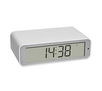 TFA Dostmann Twist 60.2560.02 Wireless Alarm Clock Adjustable Snooze Duration Reversible Display Modern White