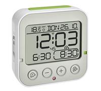 TFA Dostmann Wireless Bingo 2.0, Digital Alarm Clock with Temperature Display, 2 Alarm Times, White, (L) 95 x (W) 41 x (H) 96 mm