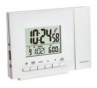 TFA Dostmann Wireless Projection Clock with Thermometer, White, (L) 126 x (B) 53 x (H) 93mm
