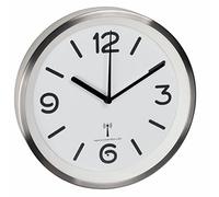TFA Dostmann Wireless Wall Clock with Backlight, White, L 253 x B 253 x H 42 mm