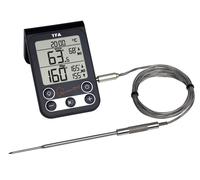 TFA Dostmann Kitchen Chef Thermometer 14.1512.01 Digital Probe for Meat BBQ Oven Black