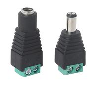 TFAOYS 12V Power Connector 5.5mmx2.1mm 12V Connector for Led Strip CCTV Security Camera 5A Current 3 Male Female Adapter Plug