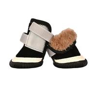 TFAOYS 2pcs Insulated Winter Dog Shoes for Bear and Bichons with Warm Suedes Comfortable Providing Thermals Protecting Nonslip Boot
