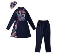 TFAOYS 3Pcs Muslims Swimwear Set Modest Coverup Swimwear Simple Swimsuits Beachwear Bikinis Swimsuit Sports Bathing Suit Women Conservative Swimsuit
