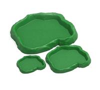 TFAOYS 3PCS Reptiles Water Bowl Simulation Rock Design Food Bowl Bath Basin for Tree Frogs and Pet Snake Feeding Accessory & Terrarium Pets