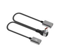 TFAOYS Aluminum Alloy USB Splitter 25cm Length Male to Female Type C Supports Simultaneous Charging for Two Devices Y Cable with Double Charging Port