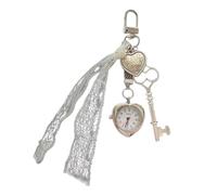 TFAOYS Antique Styles Heart Shaped Keychain with Functional Pocket Watch Sturdy Alloy Construction Vintage Styles Keychain with Heart