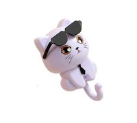 TFAOYS Cartoon Pet Holder with Adhesive Back for Keys and Tiny Items Easy Installation Storage Rack Keychain Holder Lovely Puss Hook
