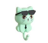TFAOYS Cartoon Pet Holder with Adhesive Back for Keys and Tiny Items Easy Installation Storage Rack Keychain Holder Lovely Puss Hook
