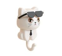TFAOYS Cartoon Pet Holder with Adhesive Back for Keys and Tiny Items Easy Installation Storage Rack Keychain Holder Lovely Puss Hook