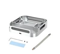TFAOYS Computer Aluminum Base with Storage Space Two Position and 20mm Lift for Better Air Stream Folding Laptop Stand with Fan