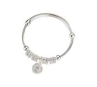 TFAOYS Courtly Styles Adjustable Slide for Women Silver Plated Copper Materials Comfortable Wear Courts Styles