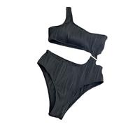 TFAOYS Cutout Bathing Suit One-Piece Swimsuit Backless One-Shoulder Bathing Suit Swimwear Irregular-Beauty Bikini-Top Swimwear for Women