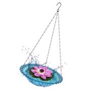 TFAOYS Garden Bird Bath with Integrated Fountain Hanging Feeder Design Large Capacity Water Source for Birds Squirrels Outdoor Decorative Outdoor Floating Bird Bath