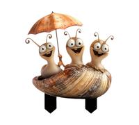 TFAOYS Garden Floor Plug Creative Waterproof Snail Statue Sculptures Multifunctional Cartoon Animal Garden Stake Acrylic Snail Flowerpot Decoration