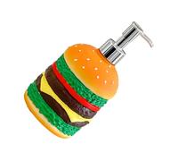 TFAOYS Hamburger Shaped Soap Dispenser Squeeze Bottle for Liquid Soap and Lotion with Fun Design and Safe Rubber Kids Dispenser