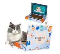 TFAOYS Laptop Cats Scratcher Pad Computer Shape Scratch Board Durability Without Shedding Claws Training Toy Gift Light Weight Entertainment Board
