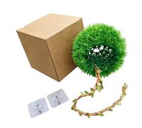 TFAOYS Life Like Faux Plant Grass Ball Shelter Cave for Treefrog Environment Rainforests Terrarium Decoration Habitats Artificial Grass Ball for Reptiles Terrariums