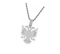 TFAOYS Modern Albania Accipiter Design Necklace Stainless Steel Gold Silver Trendy Neckchain Pendant Neckwear Unisex Neck Jewelry
