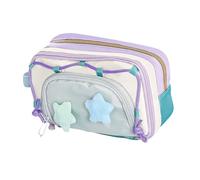 TFAOYS Multifunctional Fabric Pencil Case 7 Sections Big Capacity Pen Pouches Portable Pencils Bag Travel Makeup Pouches Pencil Case