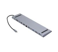 TFAOYS Multiports USB C Docking Station, Adapter with Fast Charging, RJ45 100 / 10Mbps Port Card Readers for Laptops Accessory