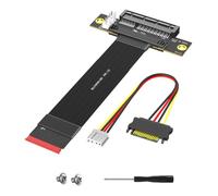 TFAOYS NVMe Adapter Ribbon Cable Assembly for Desktop Expansion, PCIe PCB Extension with Power Cable Included Inside
