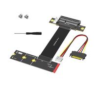 TFAOYS NVMe Adapter Ribbon Cable Assembly for Desktop Expansion, PCIe PCB Extension with Power Cable Included Inside