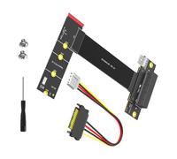 TFAOYS NVMe Adapter Ribbon Cable Assembly for Desktop Expansion, PCIe PCB Extension with Power Cable Included Inside