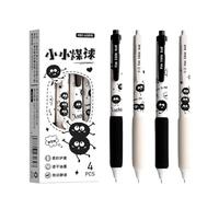 TFAOYS Of 4 Noise Easy Tap Pens with Cushioned Handle 0.5mm Accuracy Tip Fast Drying Ideal for Left Handed Writers Student Exam Pen