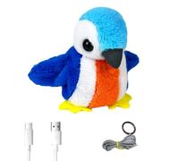 TFAOYS Rechargeable Cats Toy Flapping Bird Not Flying Interactive Chirping Plush Bird for Kitten Small Dog Touch Activated Plush Cats