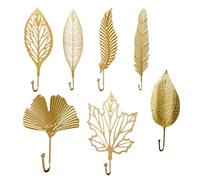 TFAOYS Scandinavian Metal Leaves Wall Hook for Keys Hats and Coat Hanging in Entryway Small Space Storage Solution