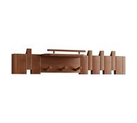 TFAOYS Sophisticated Piano Inspired Wooden Coat Rack for Wall Mounting in Various Interior Themes Multipurpose Wooden Shelf