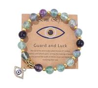 TFAOYS Sophisticated Rose Equid Stone Sphere Malocchio Charm Modifiable Mixture Bangle Excellent for Multiple Instances Multiple Occasion Rose Equid Stone Wristband