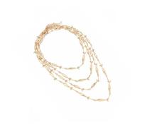 TFAOYS Stacked Fish Pendant Necklace Shining Alloy for Beach Vacations Wear Multilayer Waterfall Necklace