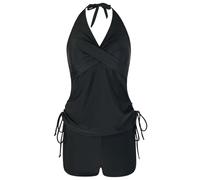TFAOYS Two Piece Halterneck Swimwears Tankini Set with Boyshorts Adjustable Strap Swimming Costume Tankini for Beach Trendy Swimsuit