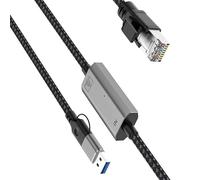 TFAOYS Universally USB and Type C to 2.5Ghz Ethernet Tool for Laptop Computer and Modern Electronics USB C to Ethernet Link Adapter