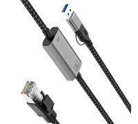 TFAOYS Universally USB and Type C to 2.5Ghz Ethernet Tool for Laptop Computer and Modern Electronics USB C to Ethernet Link Adapter